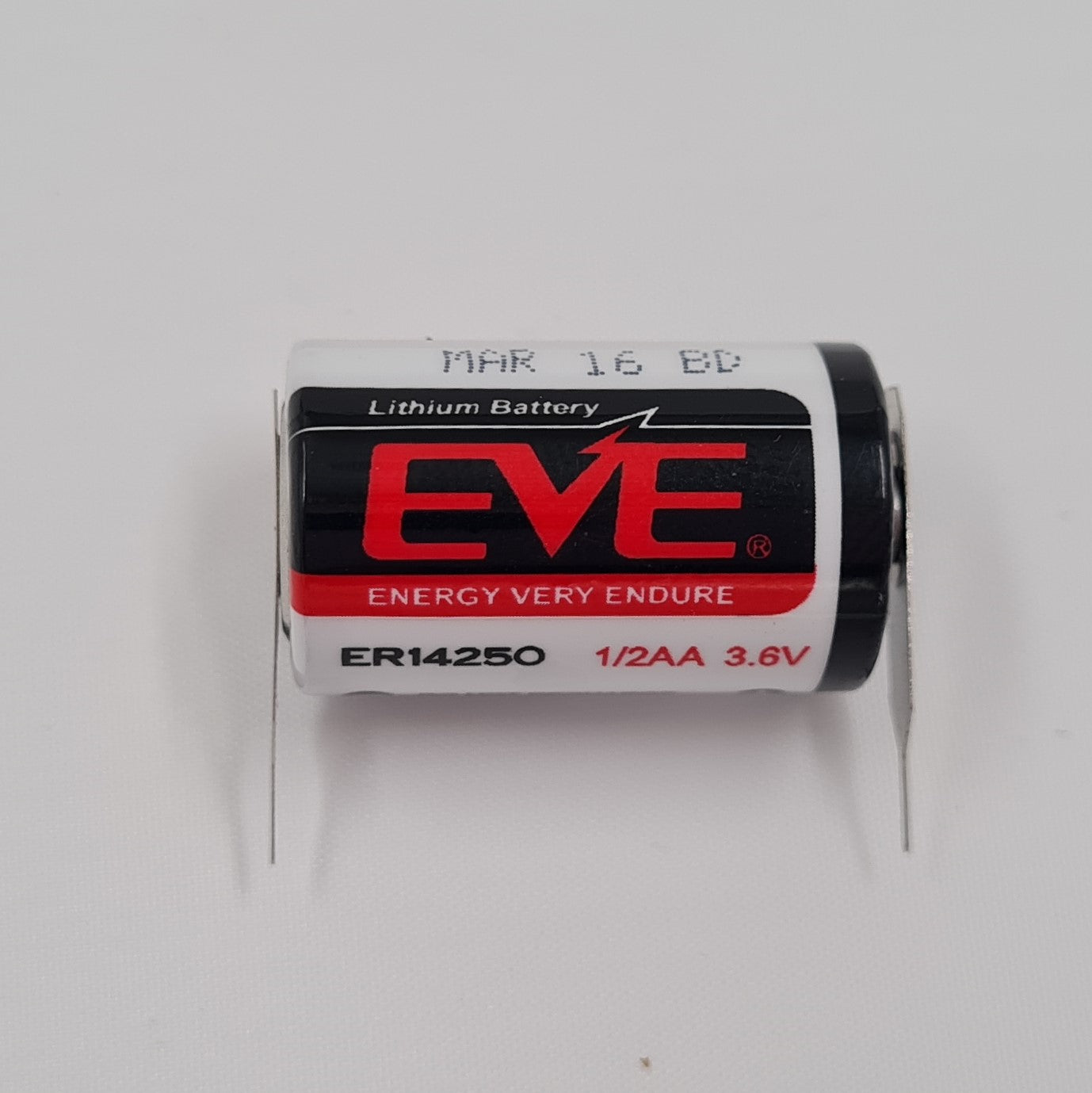 ER14250 EVE 1/2AA 3.6v Lithium with pins