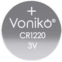 CR1220 Voniko 3v Lithium - 5 pack