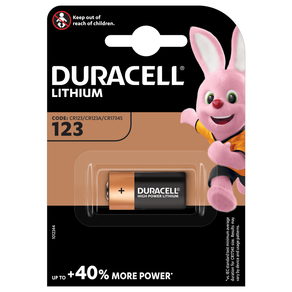 CR123A Duracell 3v Lithium