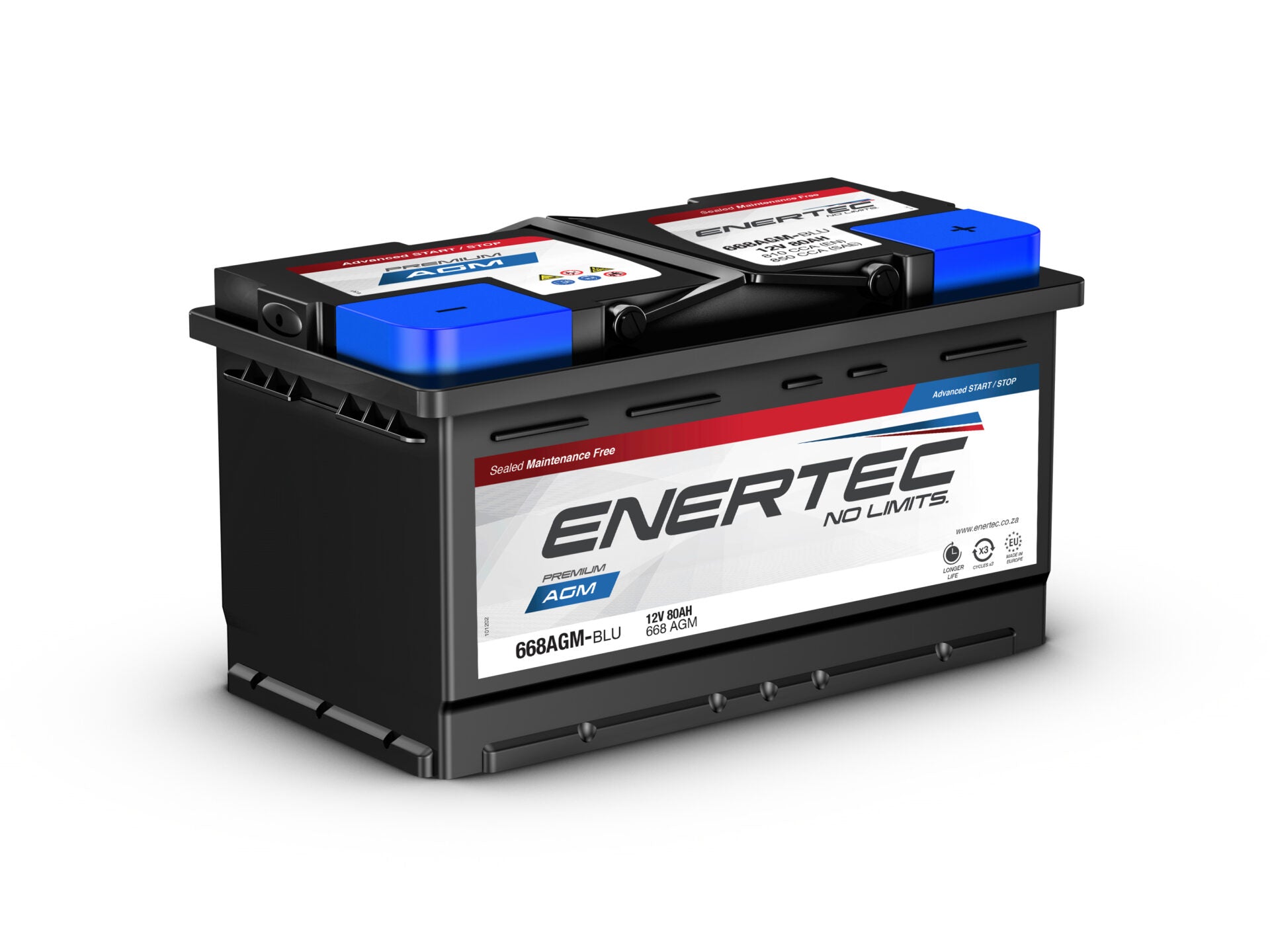 Enertec 668HC 80A/h RHP - L4 AGM