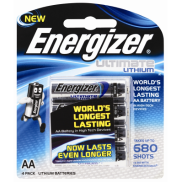 AA Energizer Ultimate Lithium 1.5V - BP-4