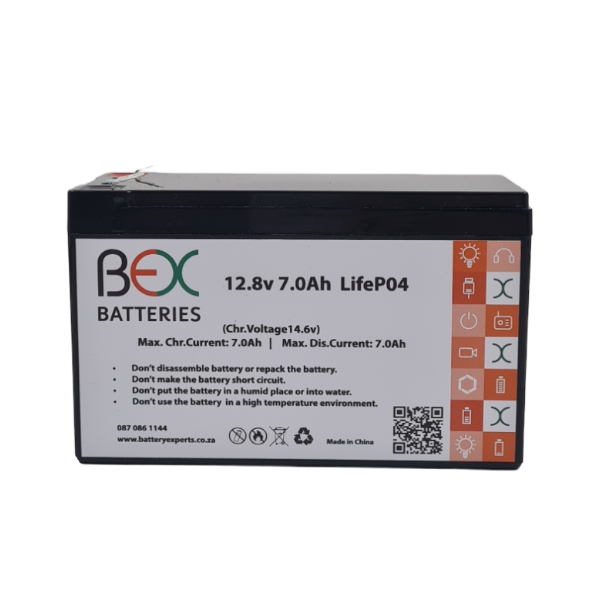 12v 7Ah Lithium Replacement Battery - 12.8v 7Ah