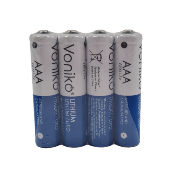 AAA Voniko Lithium 1.5V - 4 pack